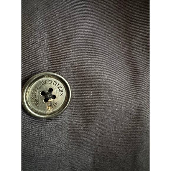 Brooks Brothers Women’s wool / cotton Classic Trench Coat Navy Blue size 4 - Picture 11 of 12